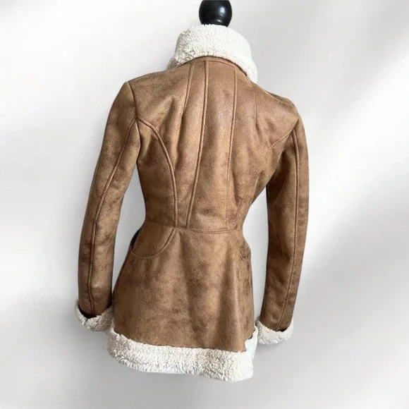 Vintage Cache Tan Shearling Jacket - Picture 2 of 6
